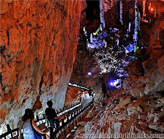 Stairway at Reed Flute Cave